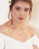 İncili Figaro Zincirli Gümüş Kolye