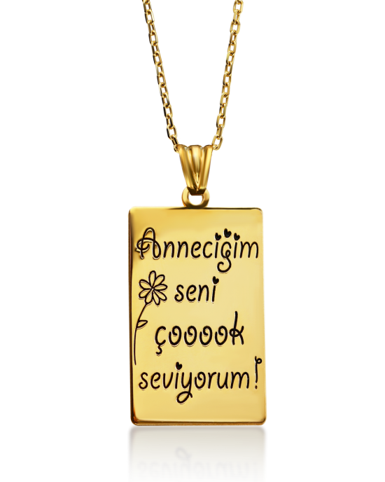 Anneye Özel Tasarım Gümüş Kolye