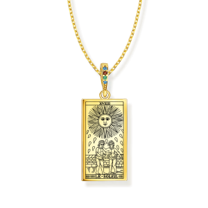 Tarot Gümüş Kolye Güneş Kartı